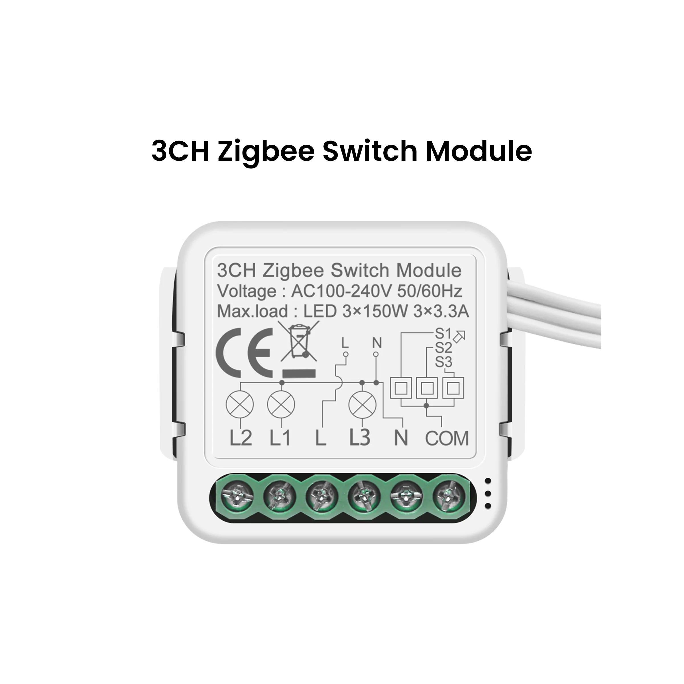 GIRIER Smart ZigBee Switch Module Neutral Wire Required 1/2/3/4CH Breaker Relay Supports 2-way Control Work Tuya Smart Alexa APP