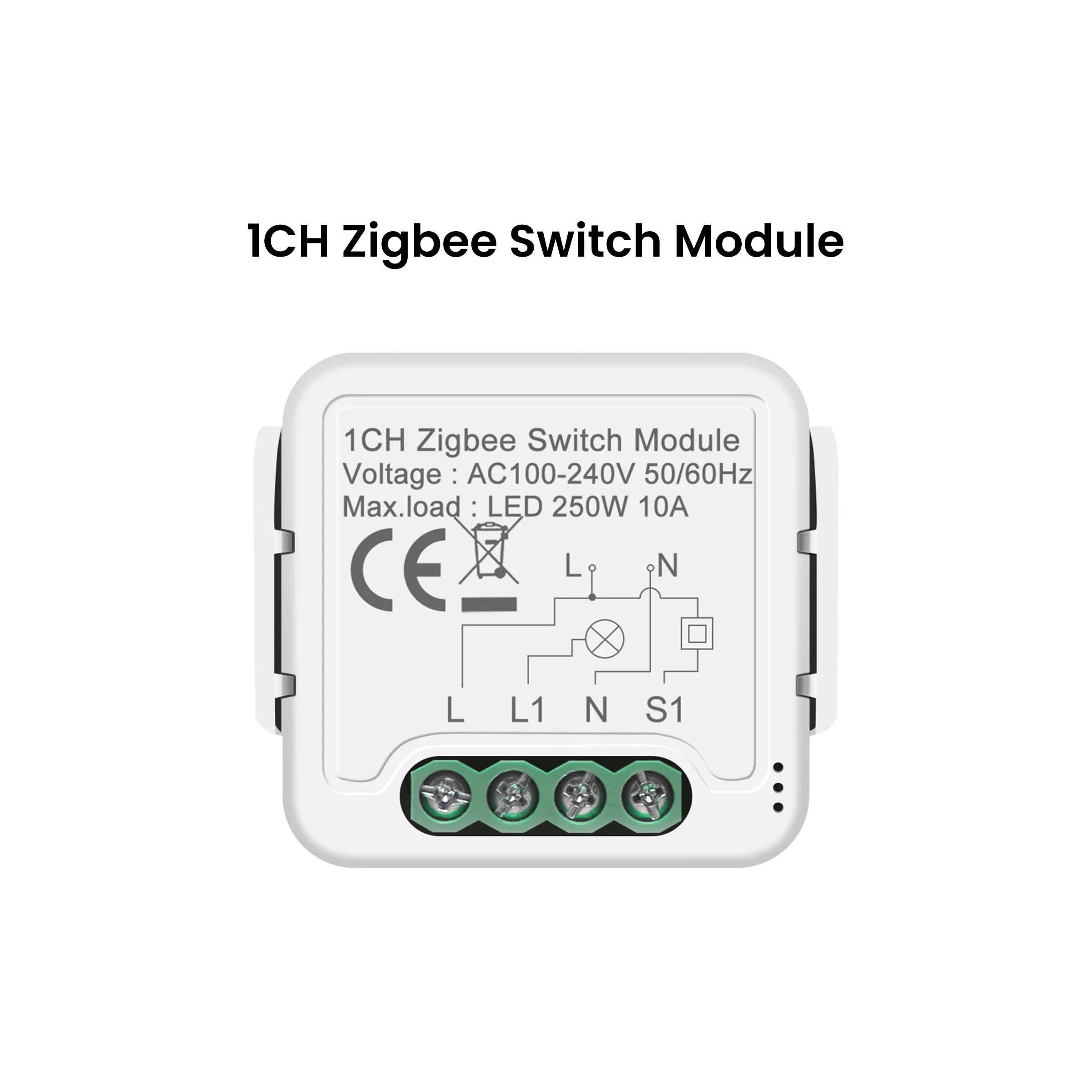 GIRIER Smart ZigBee Switch Module Neutral Wire Required 1/2/3/4CH Breaker Relay Supports 2-way Control Work Tuya Smart Alexa APP