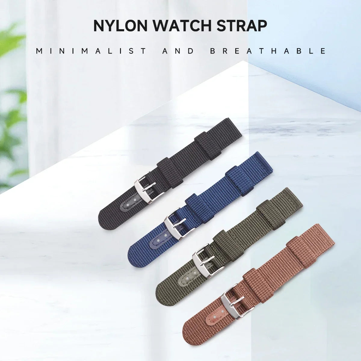 18mm 20mm 22mm 24mm Nylon Canvas Watch Band Woven Soft Belt Universal Bracelet for Men Women Sport Wrist Band