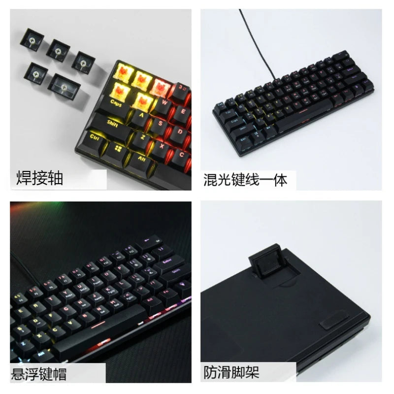 Teclado Mecánico Gaming 60% RGB