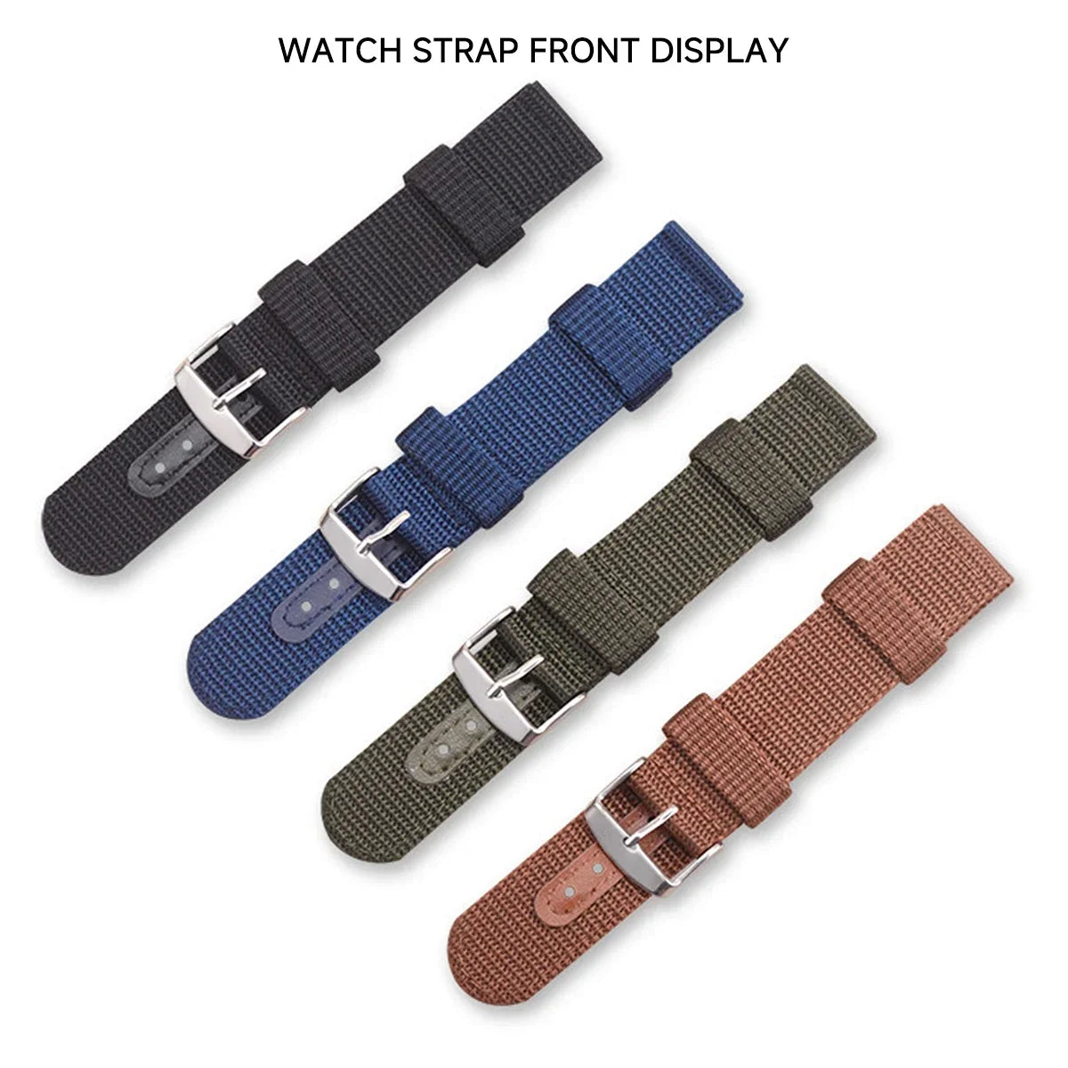 18mm 20mm 22mm 24mm Nylon Canvas Watch Band Woven Soft Belt Universal Bracelet for Men Women Sport Wrist Band